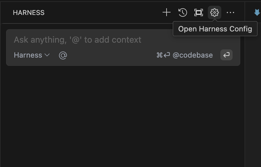 Open the Harness config.json